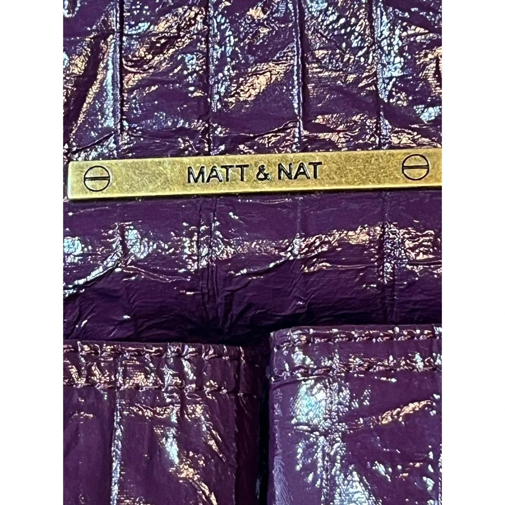 Matt & Nat‎ Purple Tote Bag Crossbody Vegan Leather Shoulder Bag